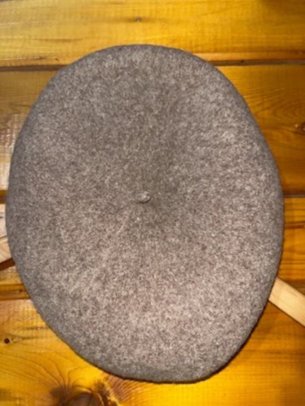 100% Wool Oatmeal Melange PRT Ultrabasque Beret made in Czech Republic